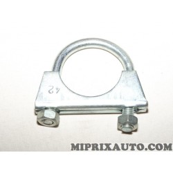 Collier de serrage fixation tuyau silencieux echappement 42mm diametre Renault Dacia original 