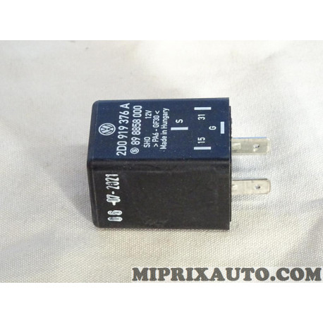 Calculateur relais voyant manque liquide de refroidissement Volkswagen Audi Skoda Seat original OEM&nbsp;2D0919376A 