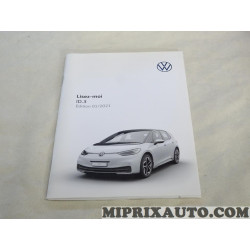 Brochure documentation Volkswagen Audi Skoda Seat original OEM&nbsp;10A012740AA pour ID3 édition 01/2021 