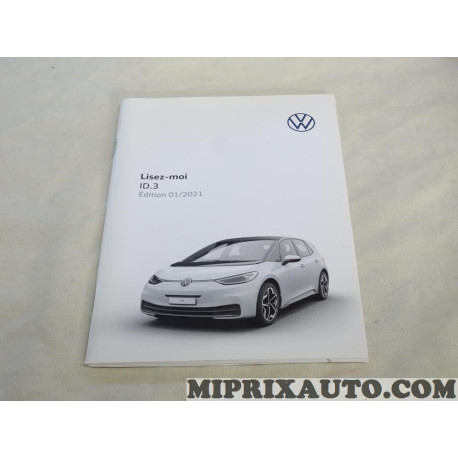 Brochure documentation Volkswagen Audi Skoda Seat original OEM&nbsp;10A012740AA pour ID3 édition 01/2021 