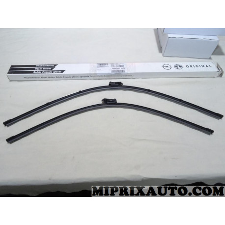 Jeu 2 balais essuie glace souple Opel Chevrolet original OEM&nbsp;95524994 