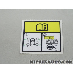 Etiquette autocollante information Renault Dacia original OEM 990F65246R 