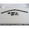 Balais essuie glace souple 600mm universel avec 5 adaptateurs agrafe dont la standard Equation Renault Dacia original OEM