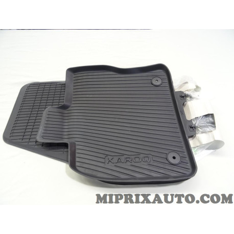 Jeu 2 tapis de sol sur mesure caoutchouc Volkswagen Audi Seat Skoda original OEM&nbsp;57B061502 pour skoda karoq 