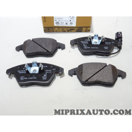 Jeu 4 plaquettes de frein avant Volkswagen Audi Skoda Seat original OEM&nbsp;JZW698151B 