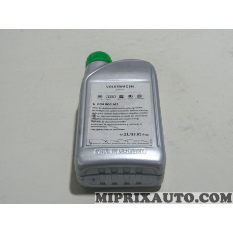 Bidon 1L huile pour centrale hydraulique et direction assistée Volkswagen Audi Seat Skoda original OEM&nbsp;G004000M2 