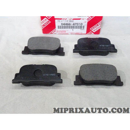 Jeu 4 plaquettes de frein Toyota Lexus original OEM 04466-47010 0446647010 