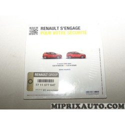 Pochette 2 QR code rescue codes Renault Dacia original OEM 7711577647 (vendu sous blister sans réclamation pour activation)