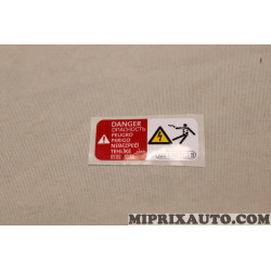 Etiquette avertissement danger Volkswagen Audi Seat Skoda original OEM&nbsp;12E010001B 