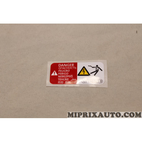 Etiquette avertissement danger Volkswagen Audi Seat Skoda original OEM&nbsp;12E010001B 