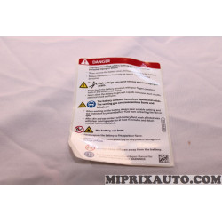 Etiquette information Volkswagen Audi Seat Skoda original OEM&nbsp;12E010006 