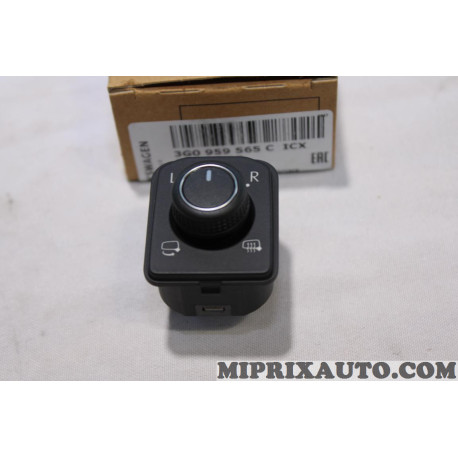 Bouton commande reglage retroviseur Volkswagen Audi Seat Skoda original OEM&nbsp;3G0959565CICX 
