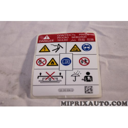 Etiquette information batterie Volkswagen Audi Seat Skoda original OEM&nbsp;12E010006Q 