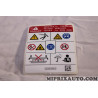 Etiquette information batterie Volkswagen Audi Seat Skoda original OEM 12E010006Q