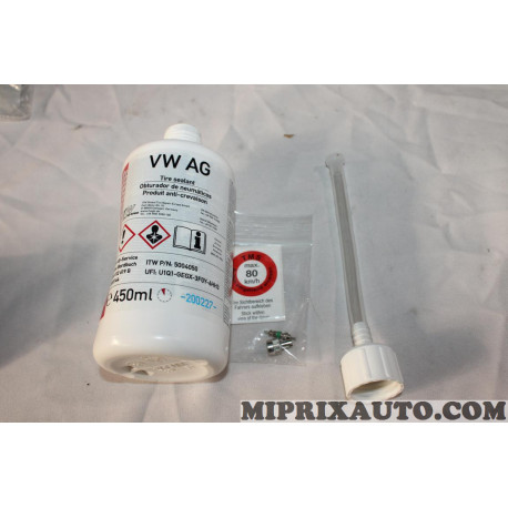 Bidon 450ml produit anti crevaison DLU 02/2027 Volkswagen Audi Seat Skoda original OEM&nbsp;5G0012619B 