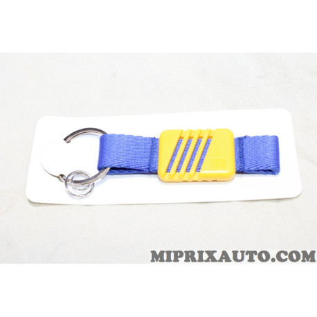 Porte clés bleu et jaune Fiat Lancia Alfa Romeo original OEM 6002351797 