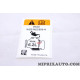 Etiquette aucollante information huile moteur Ford original OEM 2119926 FU5A-19A286-CA
