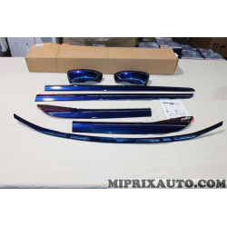 Kit baguettes moulure de porte + bavette + 2 coques retroviseur bleu elegance Nissan Infiniti original OEM KE6005S00B 
