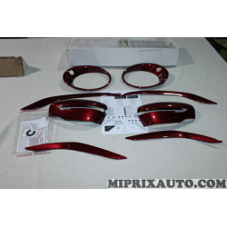 Pack kit coques calotte retroviseur contour phare moulure rouge Nissan Infiniti original OEM KE600BV010RD KE600-BV010-RD pour 