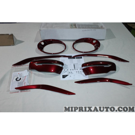 Pack kit coques calotte retroviseur contour phare moulure rouge Nissan Infiniti original OEM KE600BV010RD KE600-BV010-RD pour 