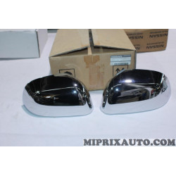 Jeu 2 coques calotte retroviseur chrome Nissan Infiniti original OEM KE9601H000 KE960-1H000 pour nissan micra K13 partir de 2010