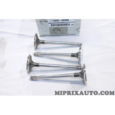 Jeu 4 soupapes echappement Nissan Infiniti original OEM 13201G2403 13201-G2403 