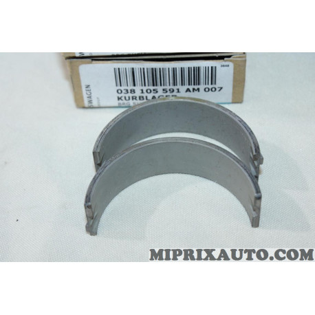 Jeu 2 demi coussinets de vilebrequin Volkswagen Audi Skoda Seat original OEM 038105591AM007 