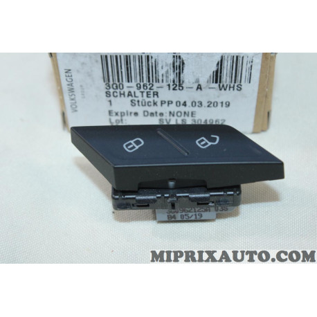 Bouton commande verrouillage Volkswagen Audi Skoda Seat original OEM 3G0962125A WHS 