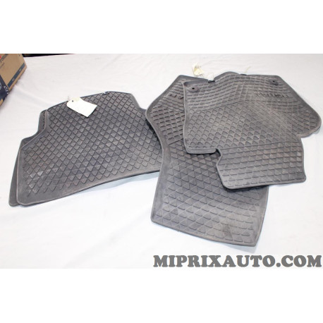 Jeu 4 tapis caoutchouc sur mesure avant + arriere Volkswagen Audi Skoda Seat original OEM 5N106150282V + 5N006151282V pour 