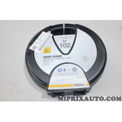 Jeu 2 chaines neige N°102 Renault Dacia original OEM 7711578472 pour roue jante 235/70/14 225/65/15 235/60/15 205/75/16 