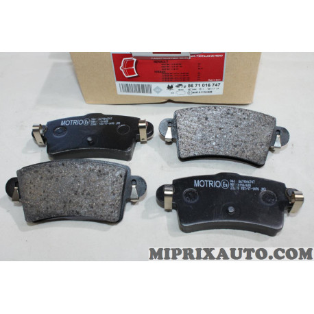 Jeu 4 plaquettes de frein Motrio Renault Dacia original OEM 8671016747 pour renault master 2 II nissan interstar 
