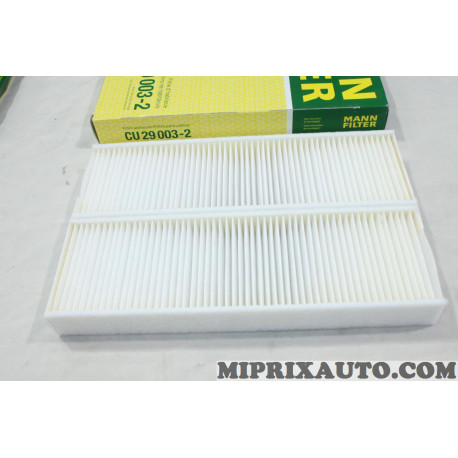Jeu 2 filtres habitacle interieur Mann filter Citroen Peugeot original OEM CU29003-2 