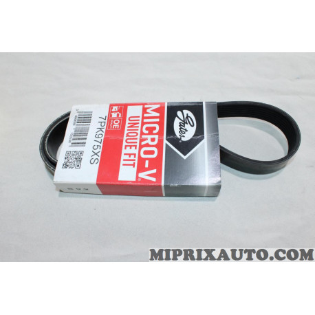 Courroie accessoire 7PK975 XS Gates Renault Dacia original OEM 7PK975XS 