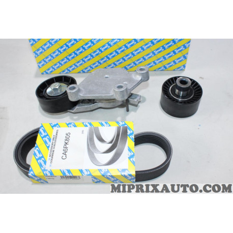 Kit courroie accessoire 6PK805 + galets tendeur + enrouleur Citroen Peugeot Opel Ford Mazda Mini Fiat Volvo original OEM 