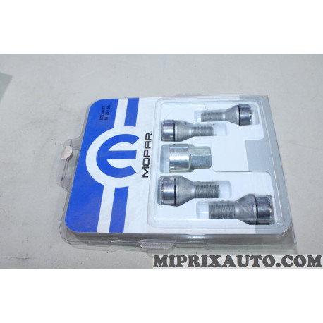 Jeu 4 boulons de roue antivol de jante Mopar Jeep Dodge Chrysler original OEM 82214871 