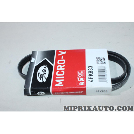Courroie accessoire Gates Renault Dacia original OEM 4PK833 