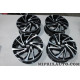 Lot 4 jantes alliage 7x17 5x114.3 ET50 67.1 17" 17 pouces glossy black machined WI24 Hyundai Kia original OEM J9400ADB00BP