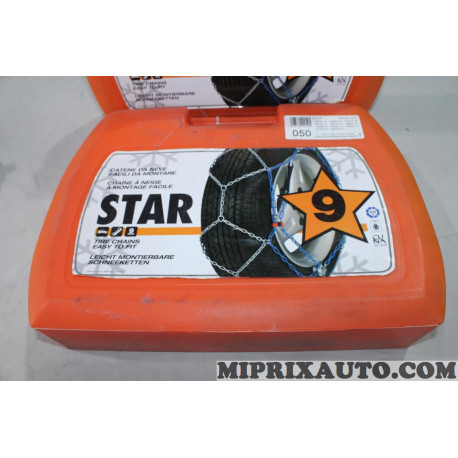 Jeu de chaines neige Star 9 Hyundai Kia original OEM 050 pour roue jante 165/80/13 165/70/14 175/65/14 175/55/15 155/80/14 