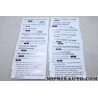 Set etiquettes information autocollante Hyundai Kia original OEM 96710D7999QQH 96710-D7999-QQH