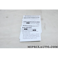 Jeu etiquettes information autocollante Hyundai Kia original OEM 96710D7999QQH 96710-D7999-QQH 