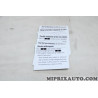 Jeu etiquettes information autocollante Hyundai Kia original OEM 96710D7999QQH 96710-D7999-QQH