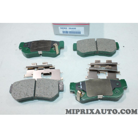 Jeu 4 plaquettes de frein arriere Hyundai Kia original OEM 5830226A00 58302-26A00 