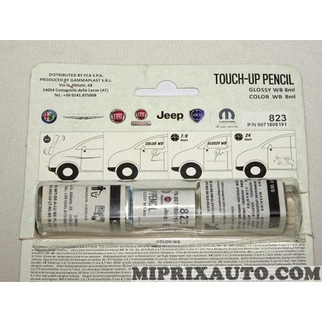 Stylo retouche de peinture carrosserie 823 grigio sassi PKG 06/2017 Mopar Fiat Alfa Romeo Lancia Jeep Dodge Chrysler original OE