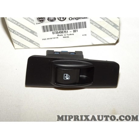 Bouton interrupteur commande leve vitre electrique Fiat Alfa Romeo Lancia original OEM 735498751