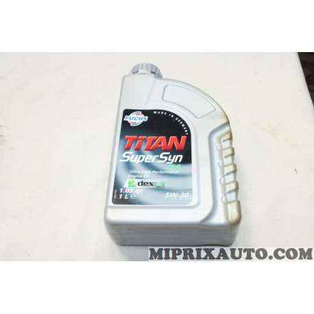 Bidon 1L 1 litre huile 5W30 Titan supersyn D1 Fuchs Opel Chevrolet original OEM 601236815 