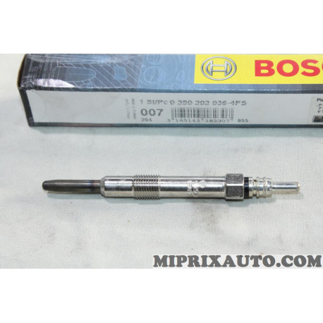 Jeu 2 bougies de prechauffe Bosch Opel Chevrolet original OEM 007 0250202036 
