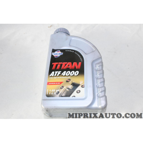 Bidon 1L 1 litre huile boite de vitesses automatique Titan ATF 4000 dexron III H Fuchs Opel Chevrolet original OEM 500377862 