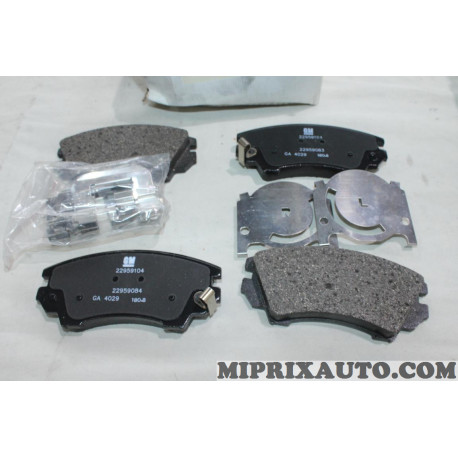 Jeu 4 plaquettes de frein Opel Chevrolet original OEM 22959104 