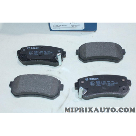 Jeu 4 plaquettes de frein Bosch Hyundai Kia original OEM BP1051 0986494140 pour kia rio hyundai accent 