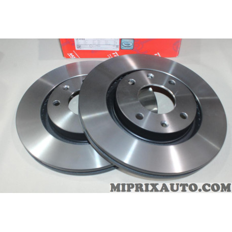 Jeu 2 disques de frein 266mm TRW Citroen Peugeot original OEM DF4184 pour citroen C4 c-élysée 